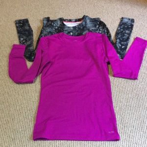 2 fitted C9 fleece-lined LS shirts